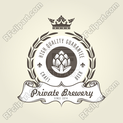 400x400 Craft Beer Logo With Hop