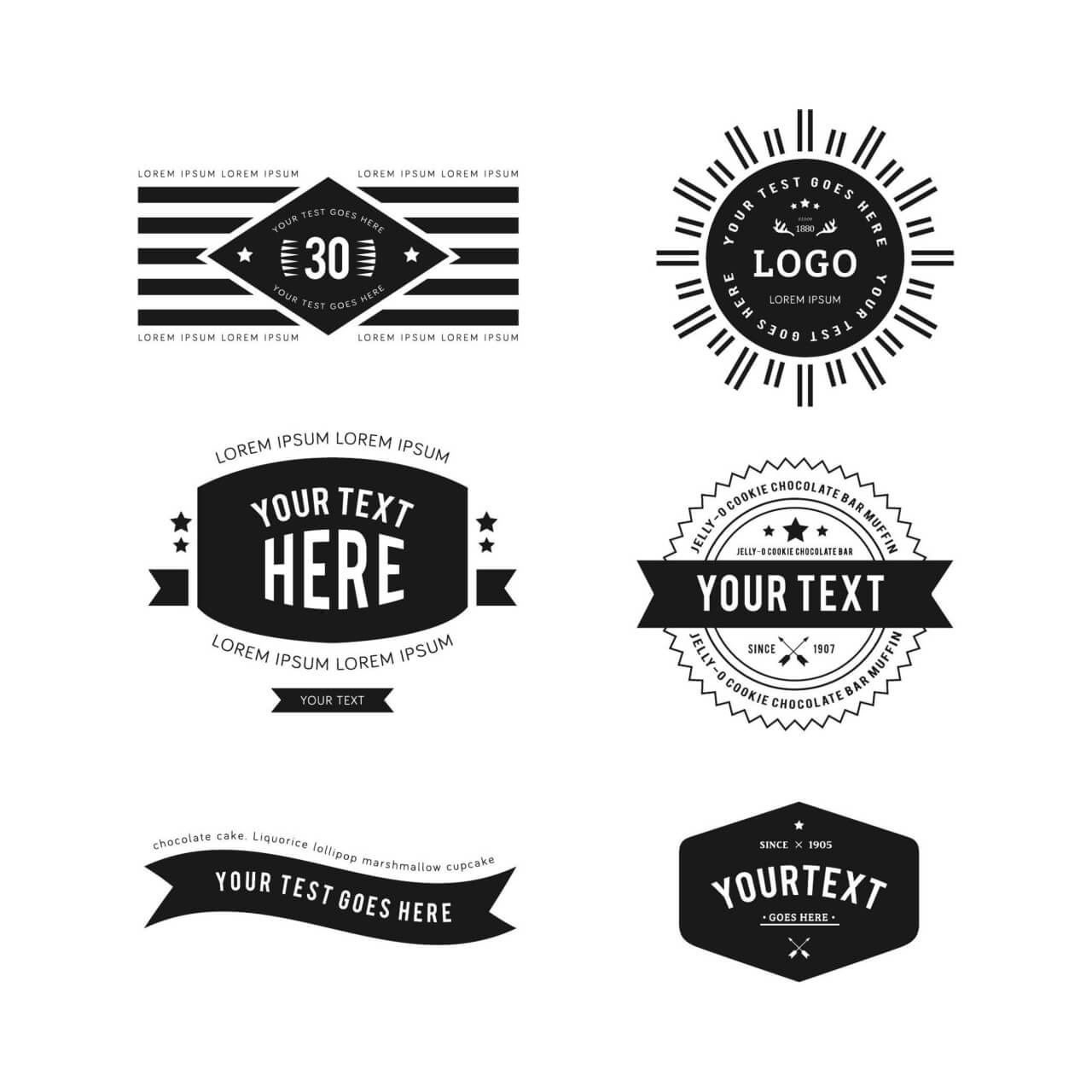 1280x1280 Free Vector Vintage Logos
