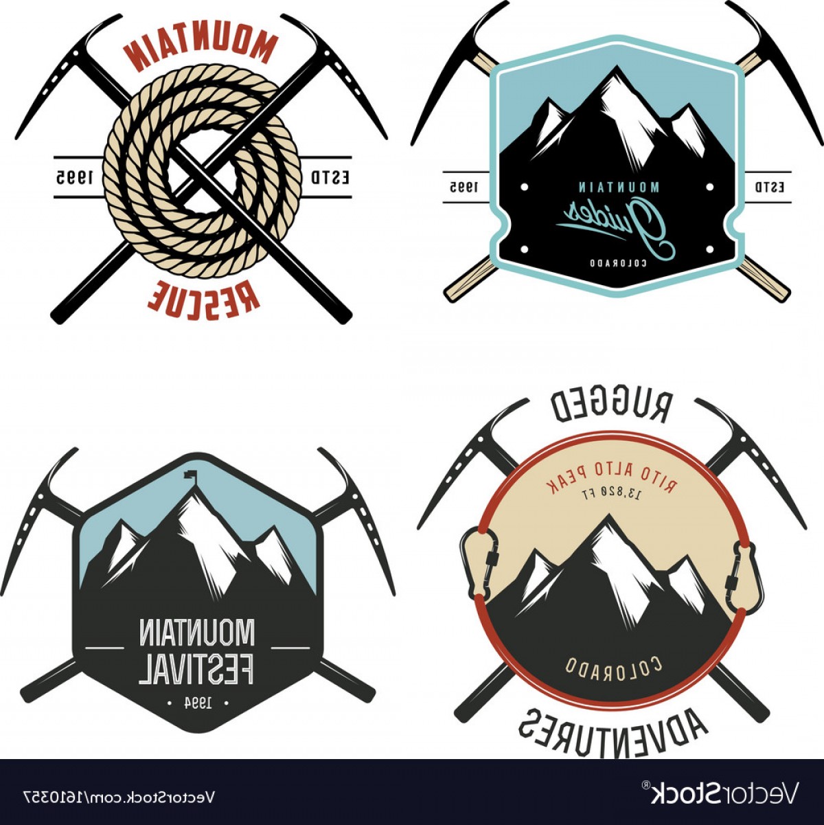 1200x1201 Set Of Vintage Mountain Explorer Labels And Badges Vector Soidergi