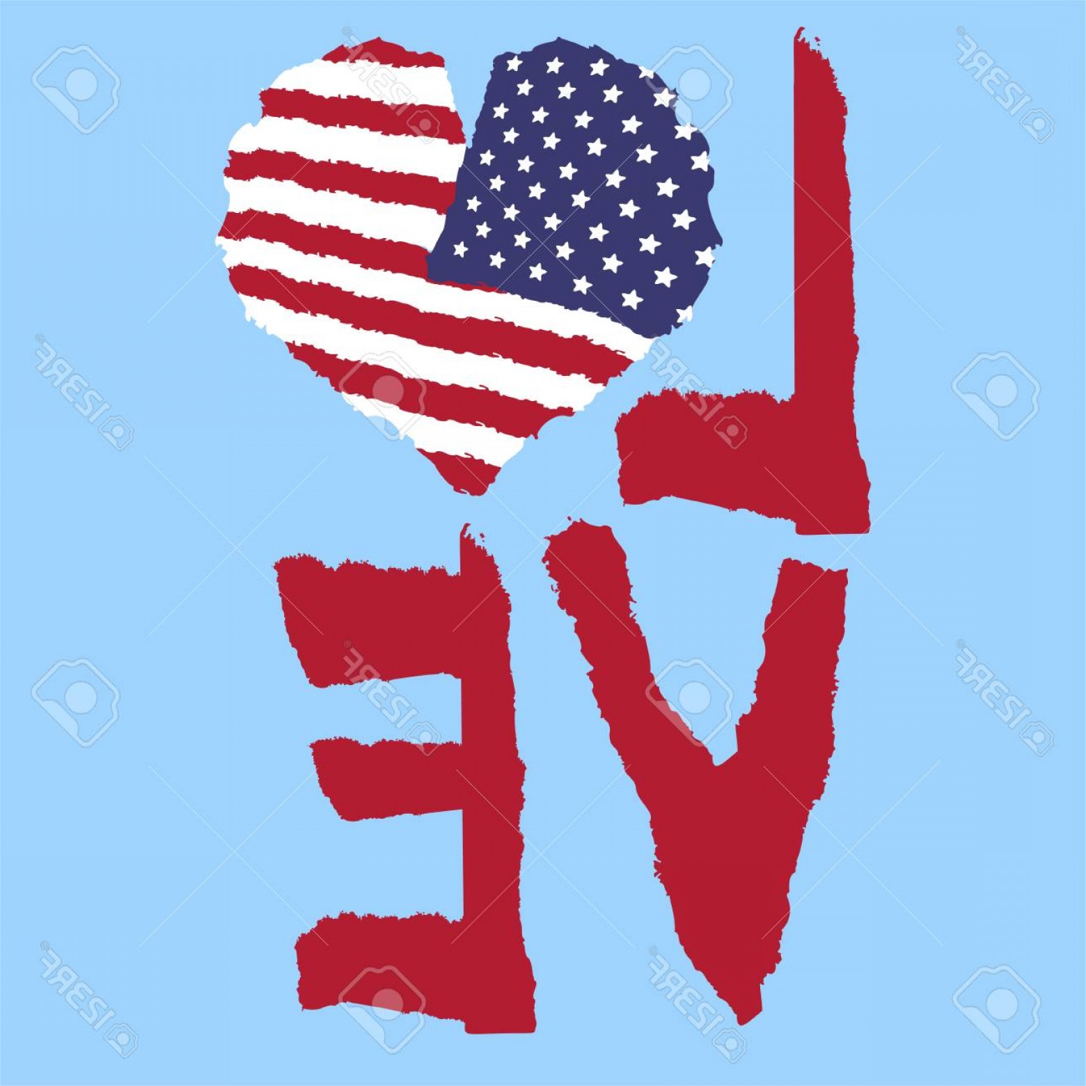 1560x1560 American Torn Flag Vector Catamart