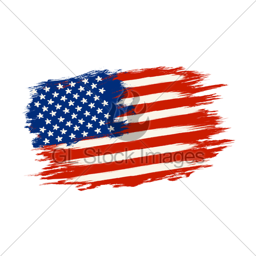 500x500 Vector Vintage American Flag Gl Stock Images