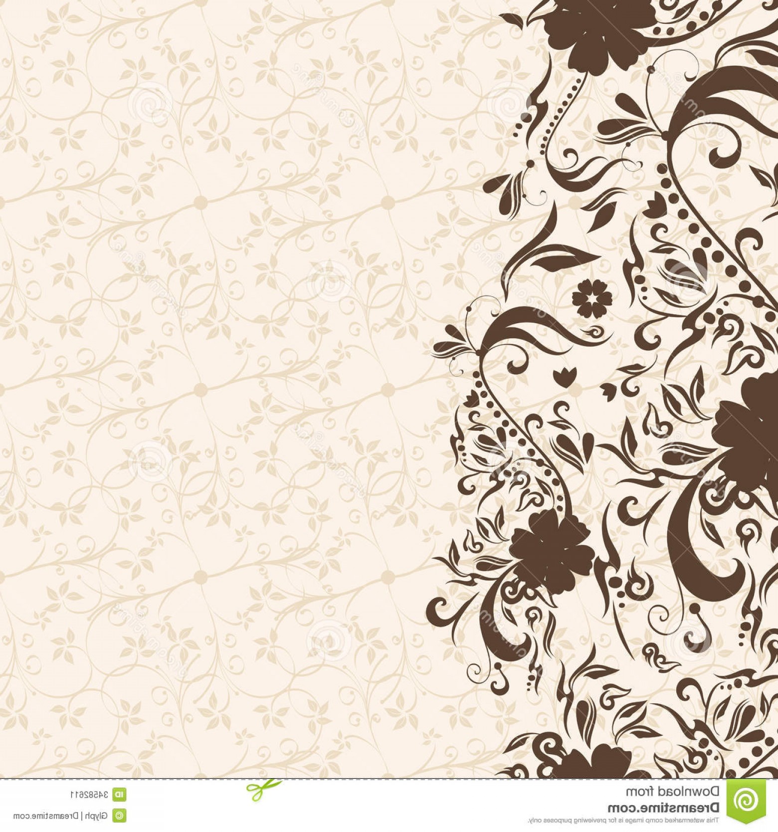 1560x1668 Stock Image Vintage Floral Background Vector Beautiful Abstract