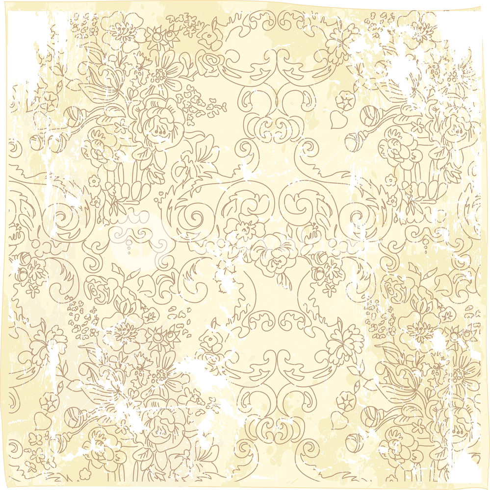 999x1000 Vintage Floral Background Vector Illustration Royalty Free Stock