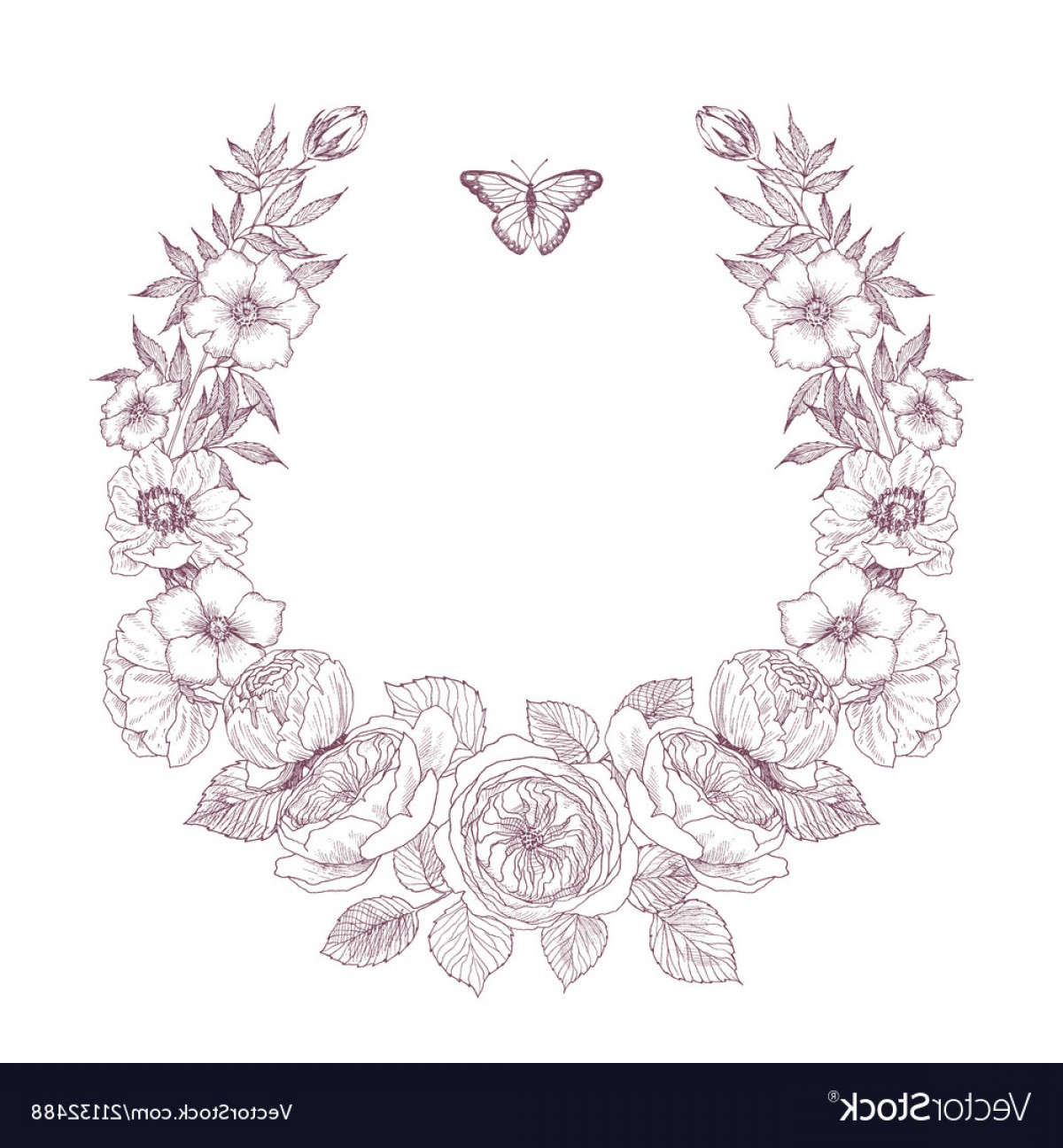 1200x1296 Victorian Flower Border Vector Iniikim