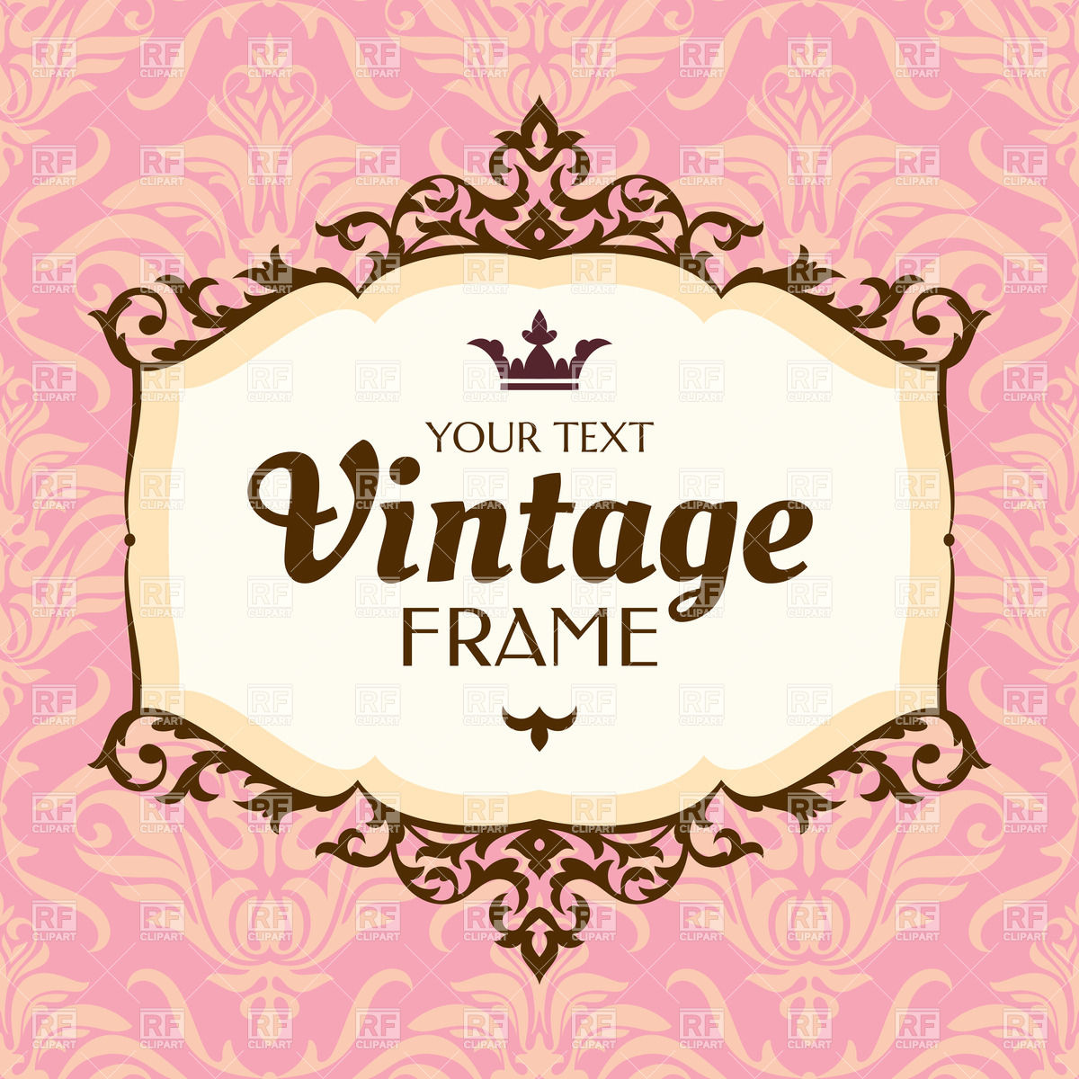 1200x1200 Pink Vintage Floral Frame Vector Image Of Borders And Frames