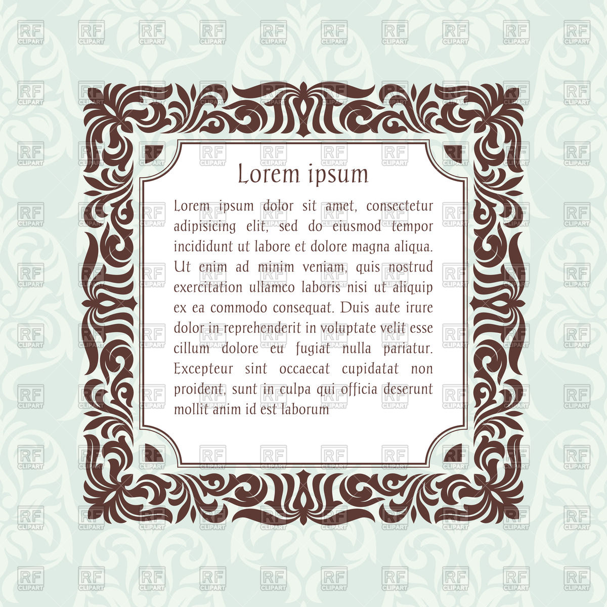 1200x1200 Square Vintage Floral Frame Vector Image Of Borders And Frames