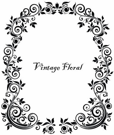 383x452 Vintage Floral Frame Vector Free Vector In Adobe Illustrator