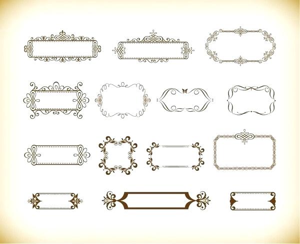 600x487 Vintage Floral Frame Vector Illustration Png Wooden Ornament Set
