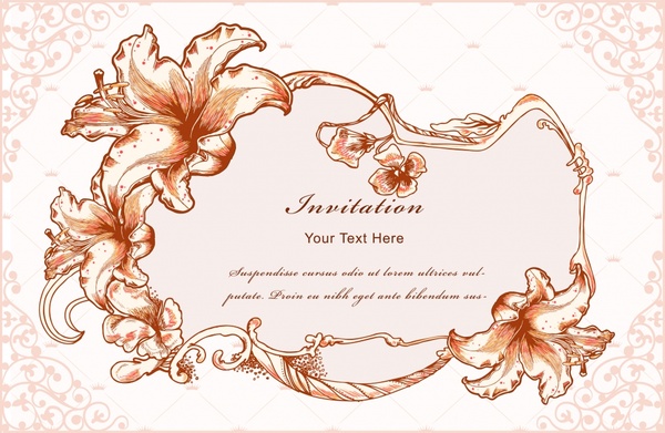 600x391 Vintage Floral Frames Vector Free Vector In Encapsulated