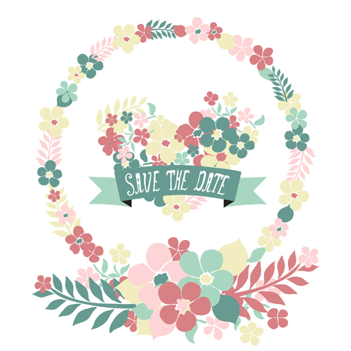 500x500 Vintage Flower Heart Shaped And Frames Vector Free Download