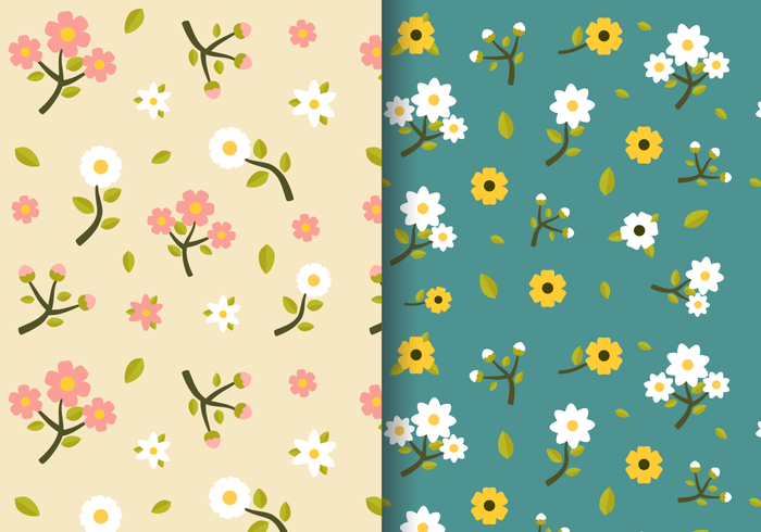 700x490 Free Vintage Spring Floral Pattern