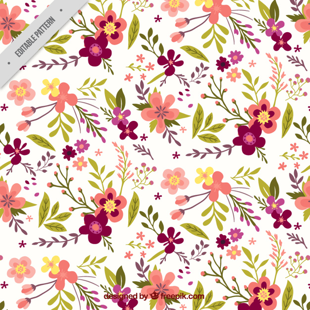 626x626 Pretty Vintage Floral Pattern Vector Free Download