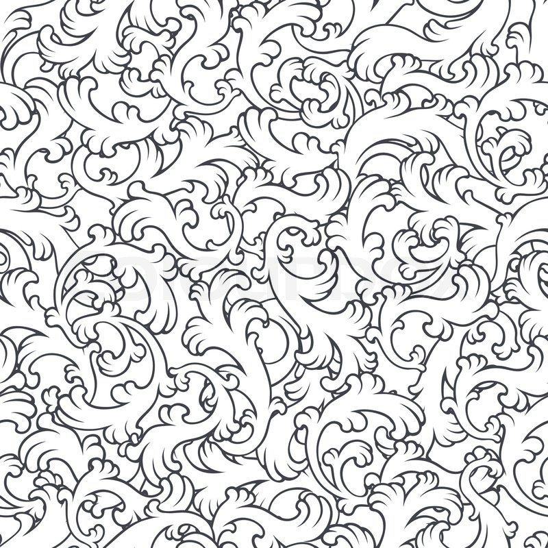 800x800 Seamless Vintage Floral Pattern Stock Vector Colourbox