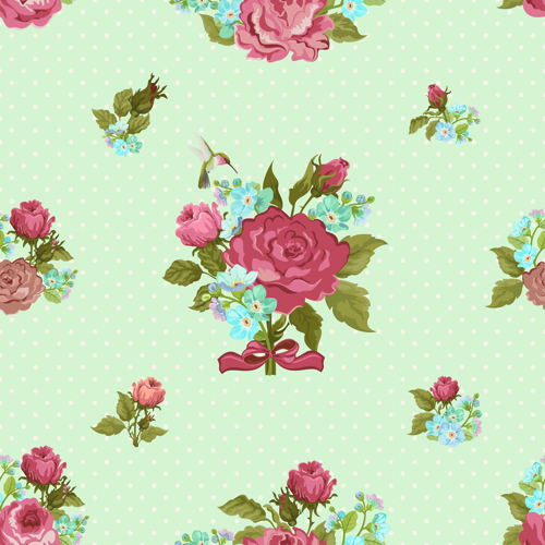 500x500 Vintage Flower Vector Patterns Free Download