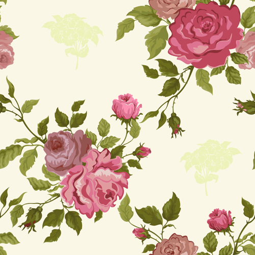 500x500 Vintage Flower Vector Patterns Free Download