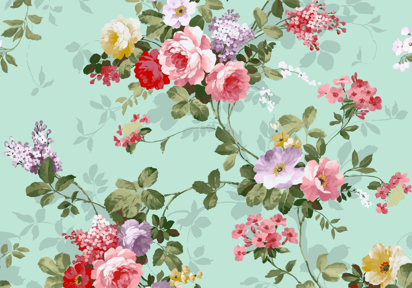 1400x980 Floral Pattern Free Vector Art Free Image Downloads!