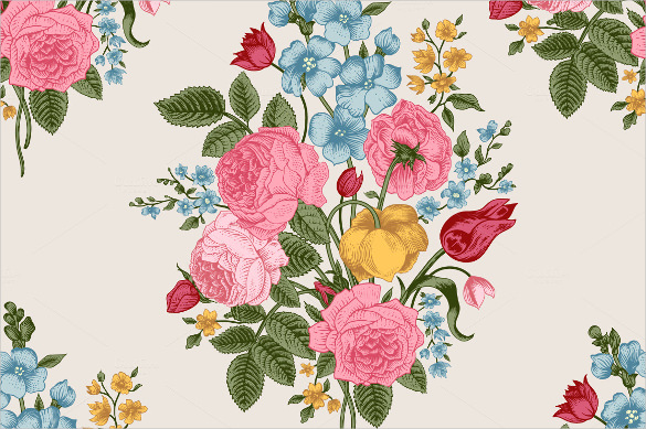 585x389 Floral Patterns Free Vector Format Download
