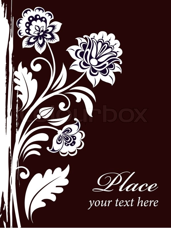 599x800 Vector Vintage Floral Background With Stock Vector Colourbox