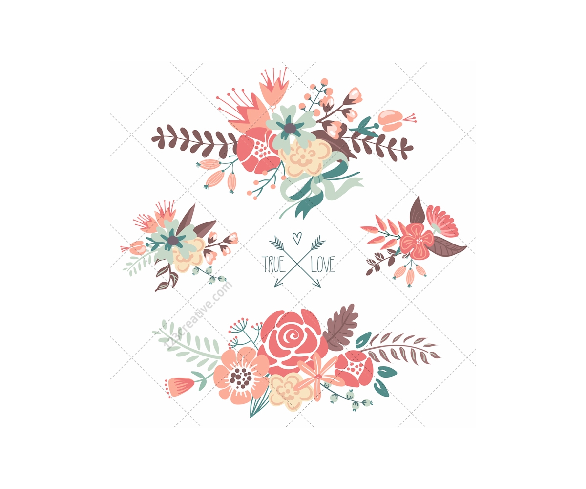 1200x1000 Vintage Flowers And Valentine Vectors Floral Hearts, Floral Vector