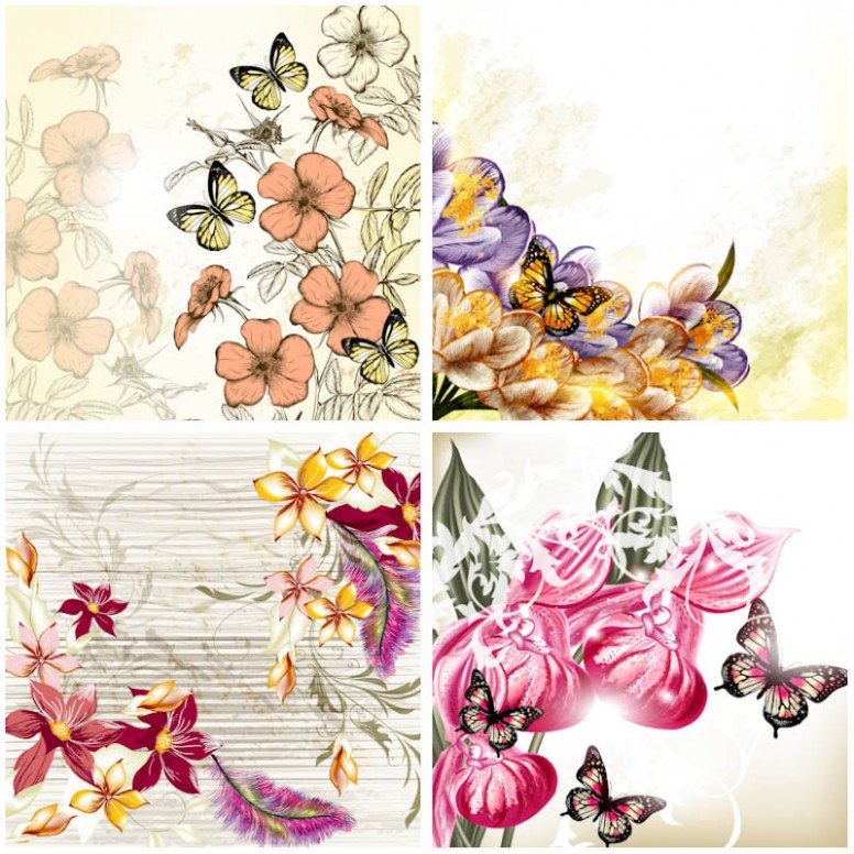 776x776 Vintage Flower Clipart Vector Free Clip Art Stock Illustrations