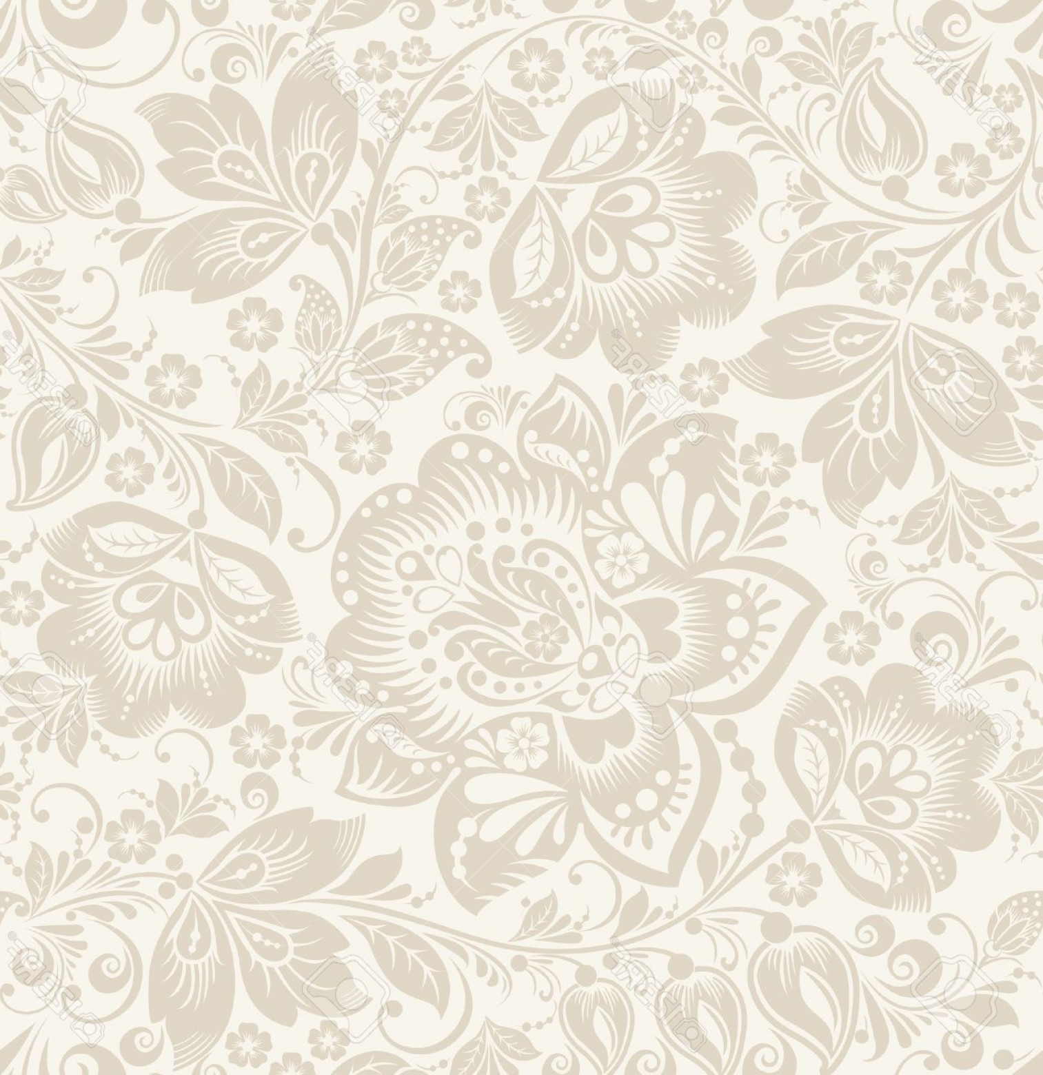 1513x1560 Photostock Vector Vector Floral Vintage Rustic Seamless Pattern