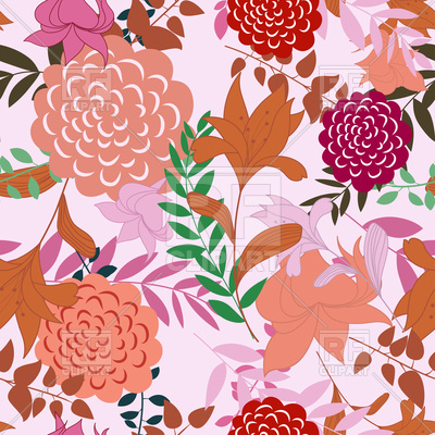 400x400 Seamless Vintage Floral Wallpaper Pattern Vector Image