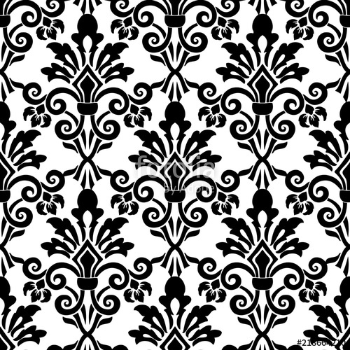 500x500 Vector Damask Seamless Pattern Background Classic Vintage Pattern