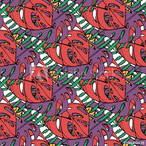 500x500 Vintage Tropic Seamless Pattern Design Cool Floral Wallpaper