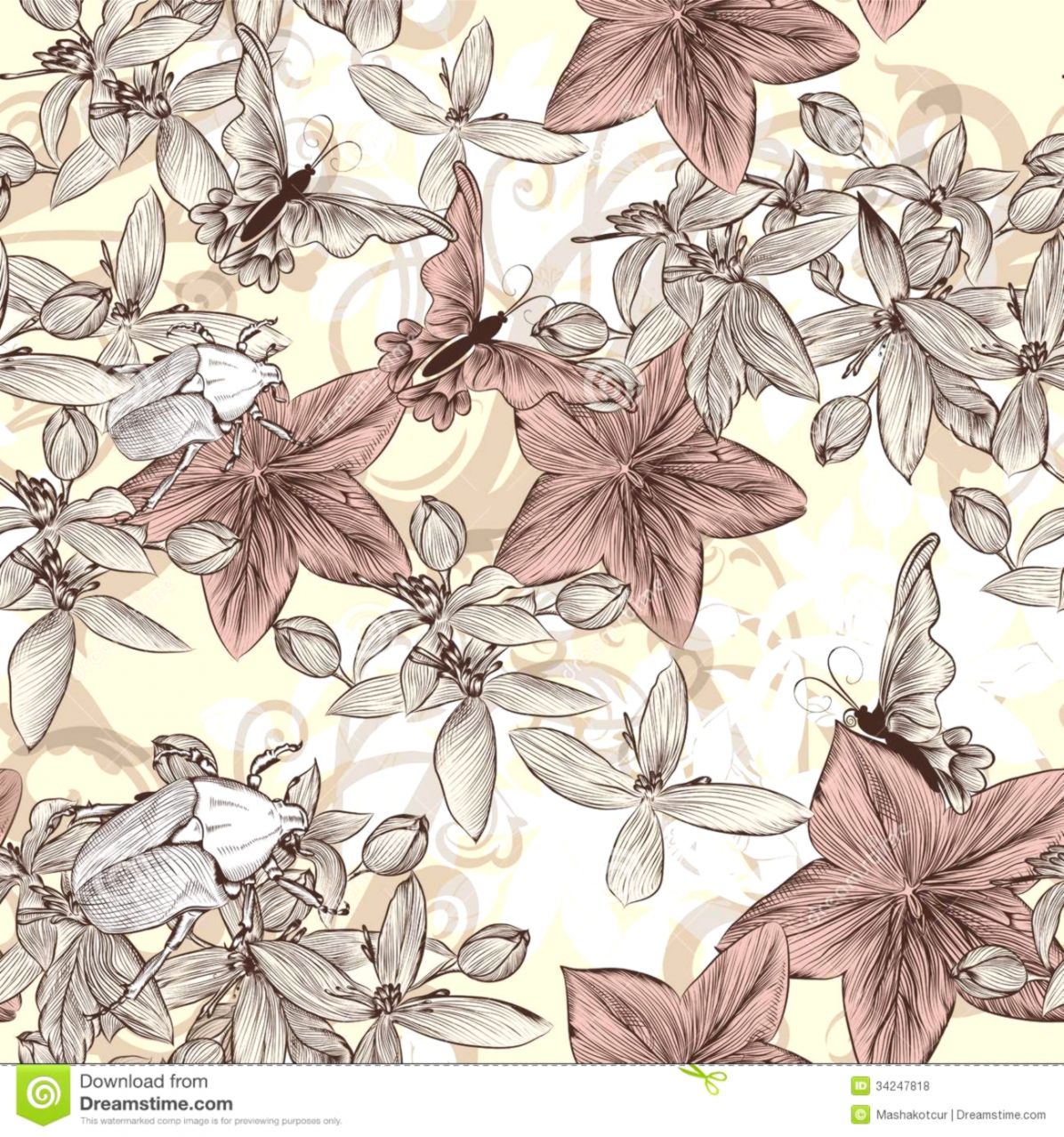 1196x1278 Floral Wallpaper Pattern Vintage Wallpapers Sensei