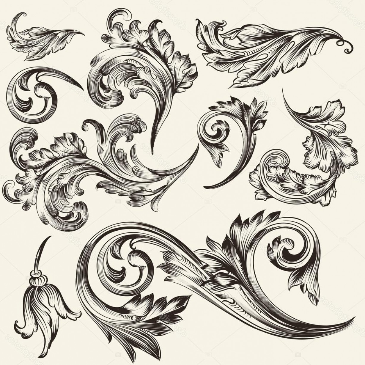 1228x1228 Stock Illustration Collection Of Vector Vintage Flourishes Soidergi