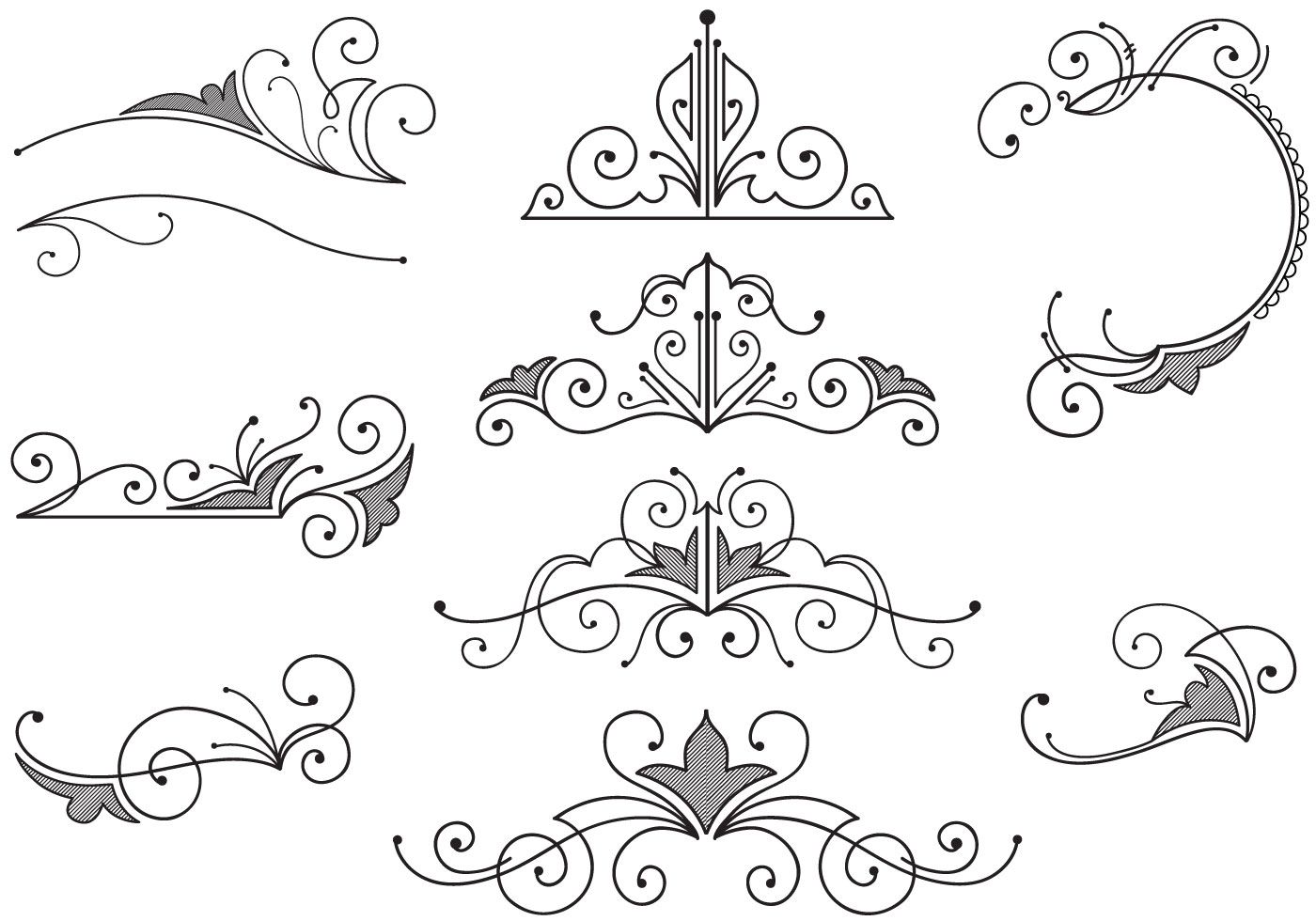 1400x980 Vintage Flourish Vector