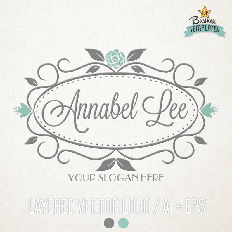 794x794 Vintage Flourish Vector Logo Hand Drawn Logo Vector Logo Etsy