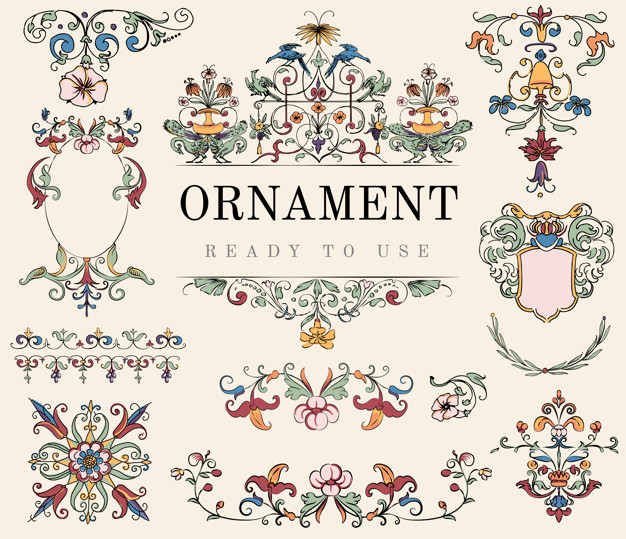 626x539 Vintage Flourish Ornament Illustration Vector Free Download