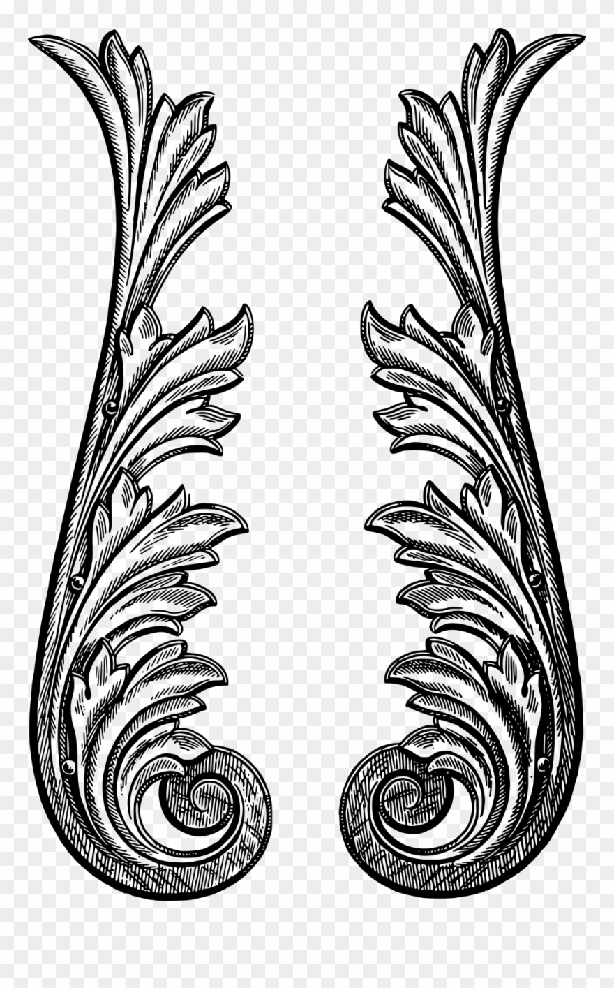 880x1415 Download Royalty Free Vintage Flourish Stock Art