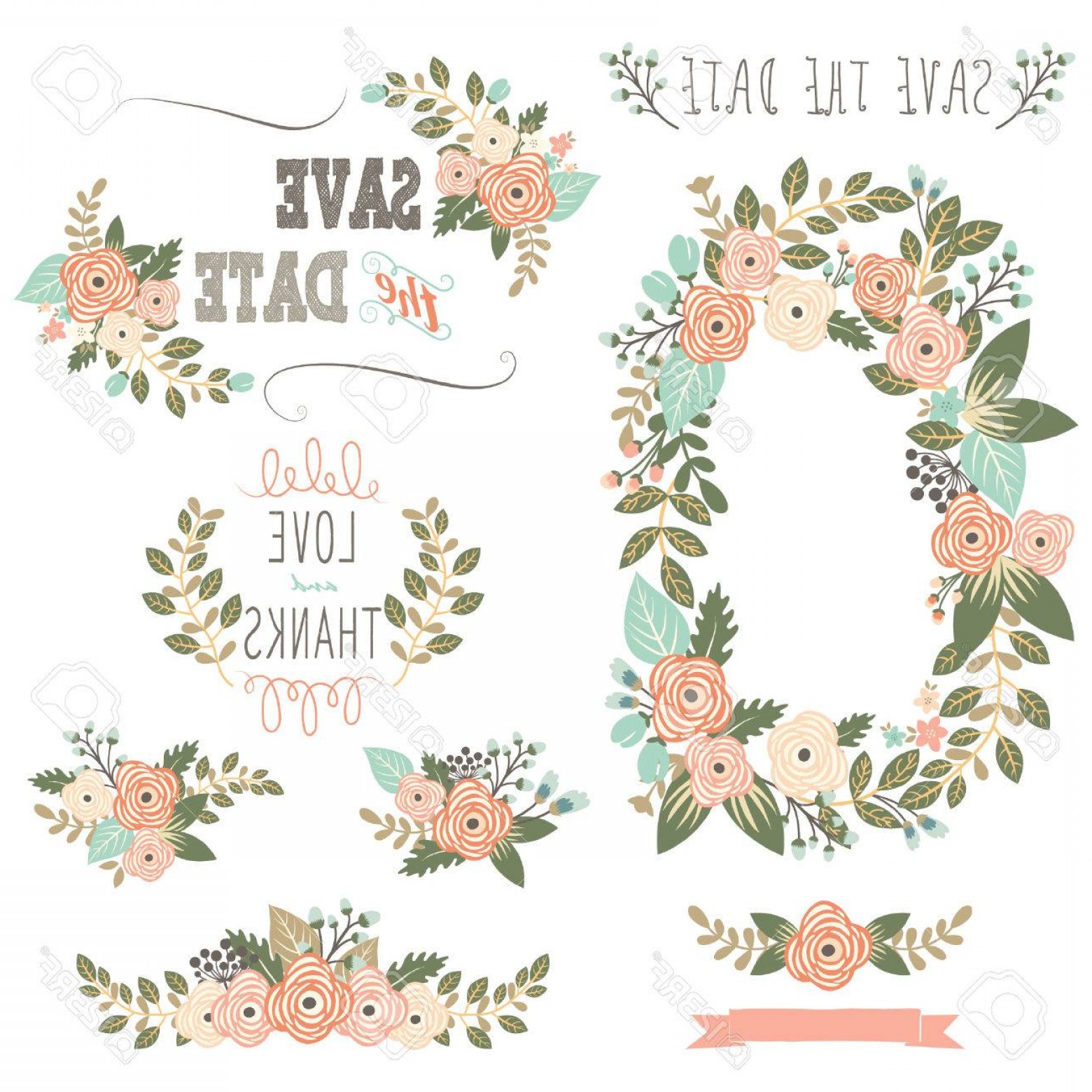 1560x1560 Photostock Vector Vintage Rustic Floral Wreath Soidergi