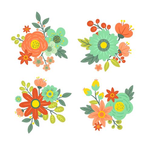 490x490 Set Of Vintage Flower Vector