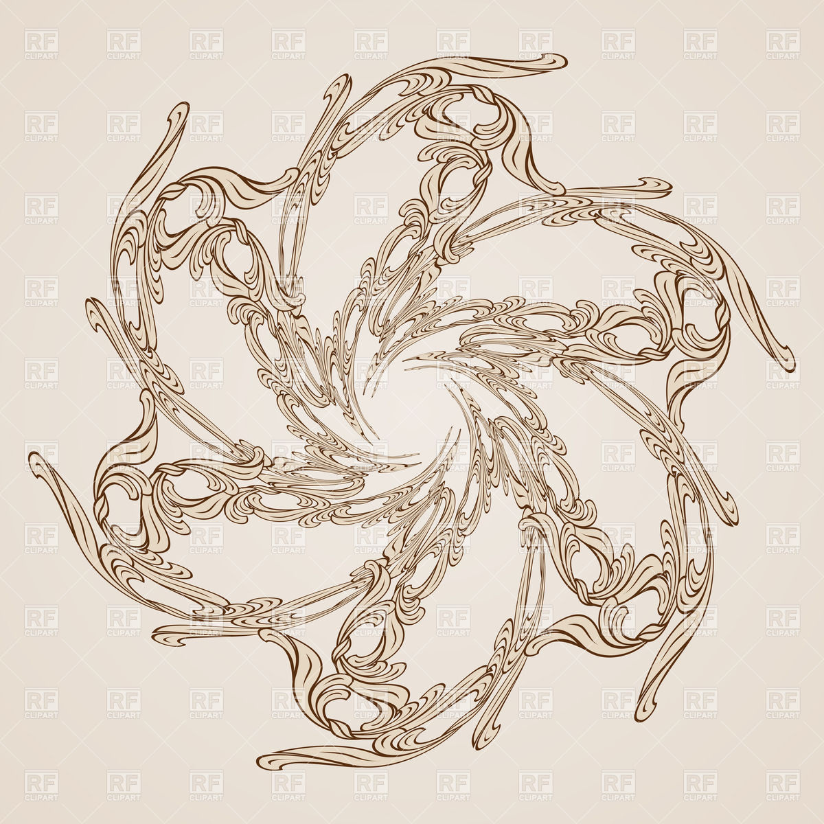 1200x1200 Abstract Vintage Flower Vector Image Of Design Elements Dvarg