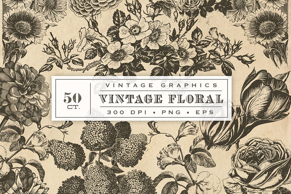 Vintage Flower Vector at Vectorified.com | Collection of Vintage Flower ...