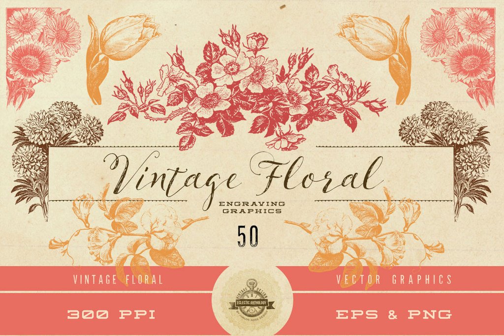 Vintage Flower Vector at Vectorified.com | Collection of Vintage Flower ...