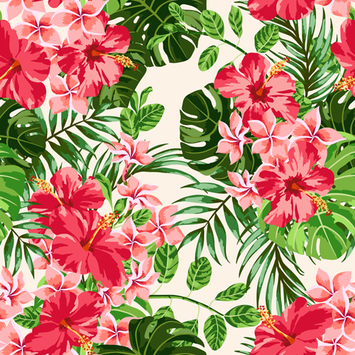 500x500 Vintage Flowers Vectors Seamless Pattern Free Download