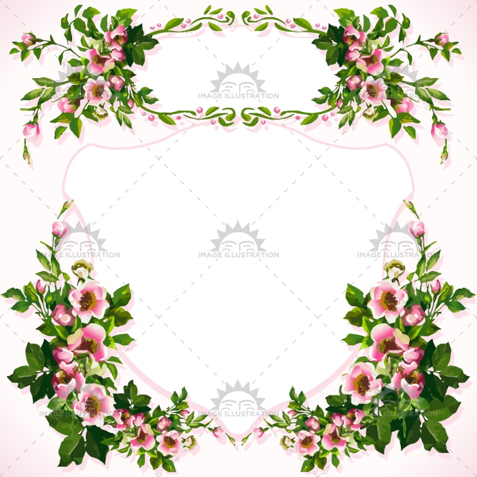 690x690 Wild Roses Watercolor Label