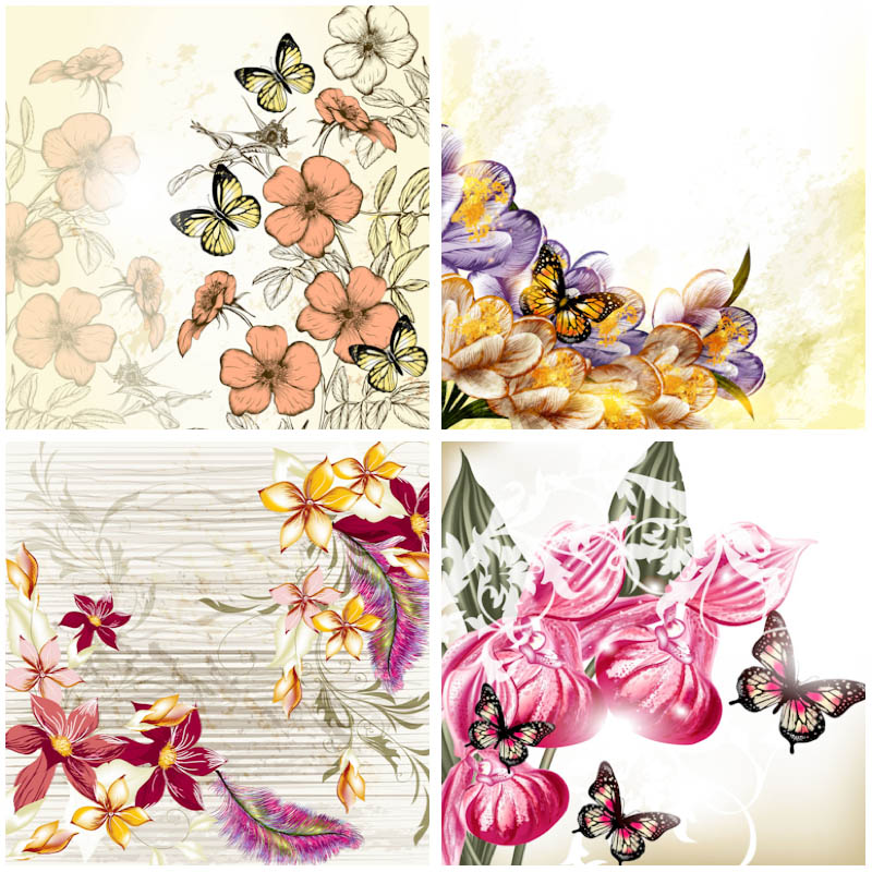 Vintage Floral Vector Clip Art Images 800x800 Vintage Floral Vector Clip Art Images