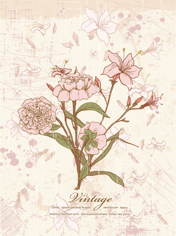 Free Graphics Vintage Vector Flowers And Floral Ornament Sets 600x804 Free Graphics Vintage Vector Flowers And Floral Ornament Sets