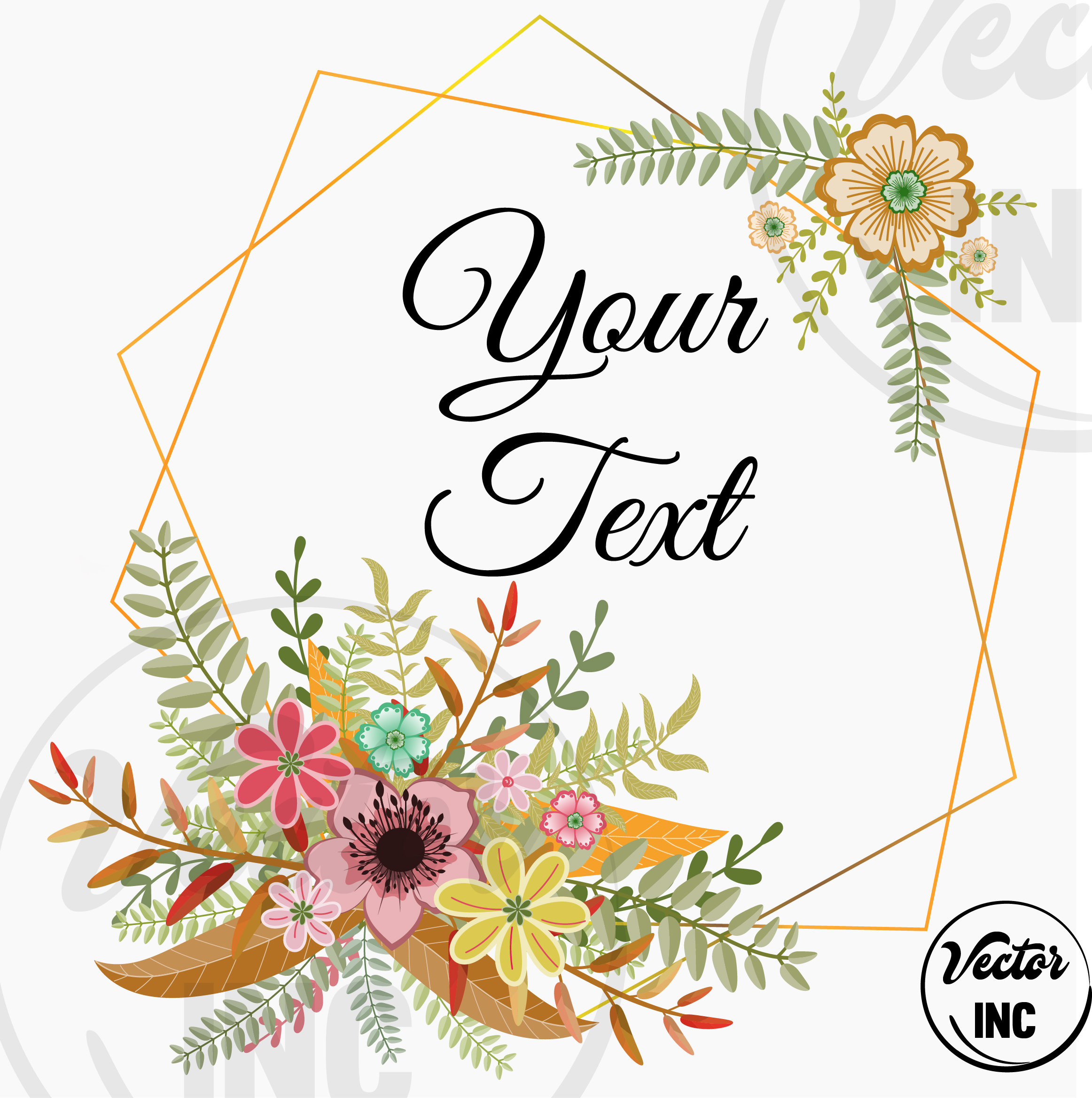 2324x2336 Flowers Vector Flowers Clipart Wedding Invitation Etsy