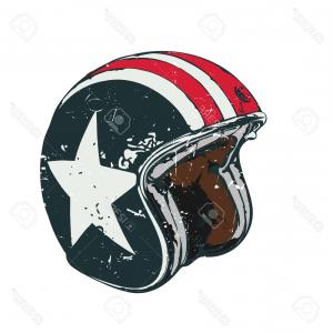 300x300 Photostock Vector Vector Illustration Motorcycle Helmet In Vintage