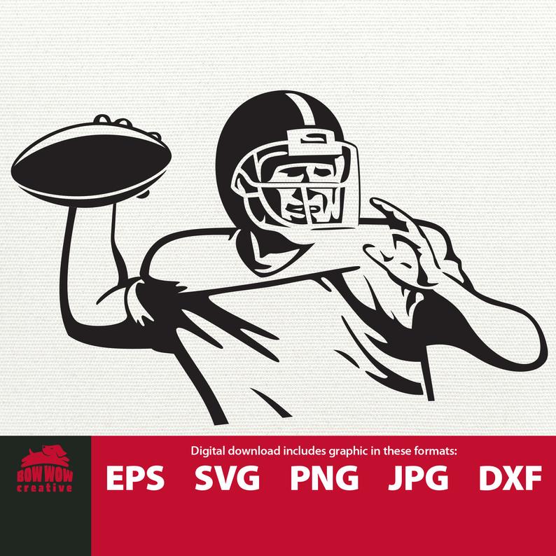 794x794 Vintage Football Player Football Player Clipart Etsy