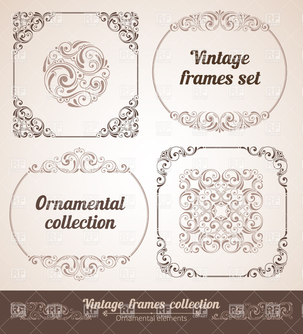 1000x1100 Ornate Vintage Frames And Borders Vector Image Of Borders
