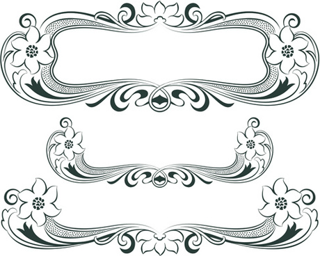 460x368 Vintage Decorative Border Elements Free Vector Download
