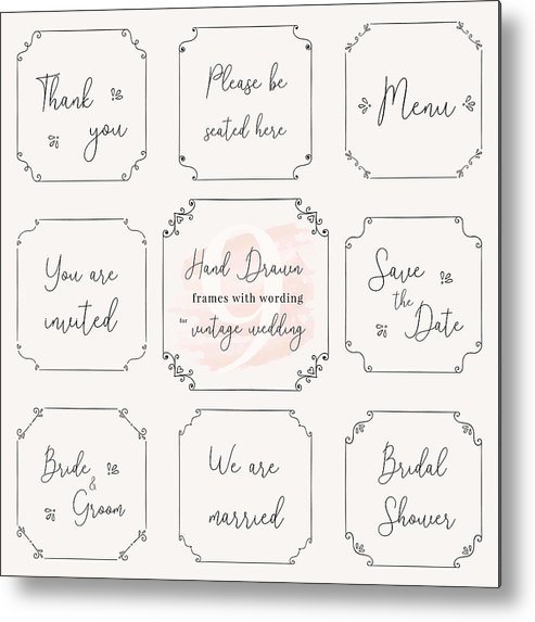 493x573 Hand Drawn Frame Doodle Vintage Wedding Frame Vector Design