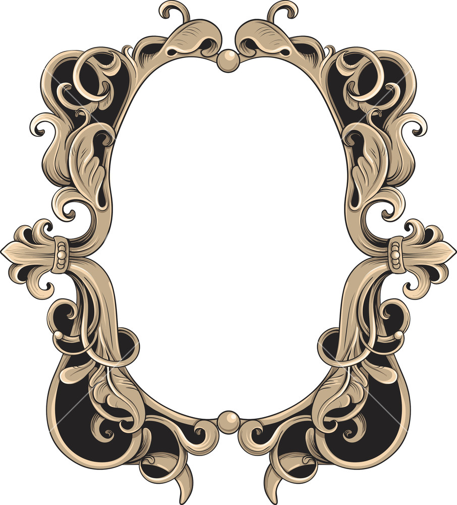 906x1000 Vintage Frame Vector Element Royalty Free Stock Image